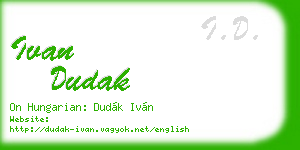 ivan dudak business card